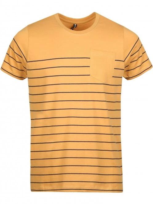 Fundango Jaggy Pocket T-shirt férfi rövid ujjú póló sárga színben 6