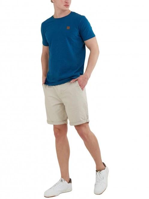 Fundango Jaggy Structured T-Shirt férfi rövid ujjú póló kék színben 4