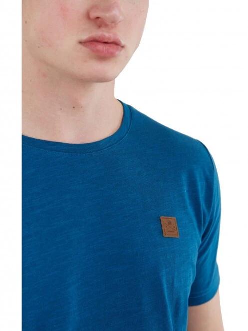 Fundango Jaggy Structured T-Shirt férfi rövid ujjú póló kék színben 5