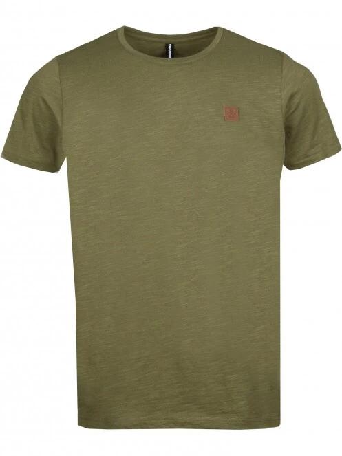 Fundango Jaggy Structured T-Shirt férfi rövid ujjú póló oliva színben 6