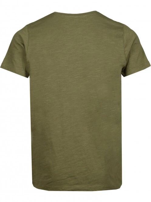 Fundango Jaggy Structured T-Shirt férfi rövid ujjú póló oliva színben 7