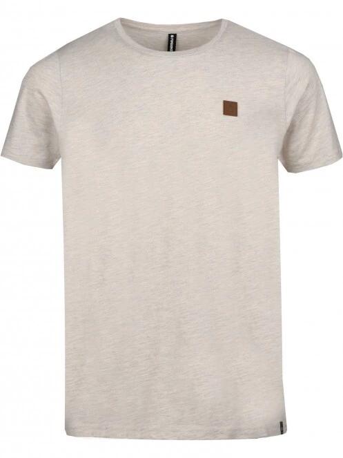 Fundango Jaggy Structured T-Shirt férfi rövid ujjú póló homok színben 7