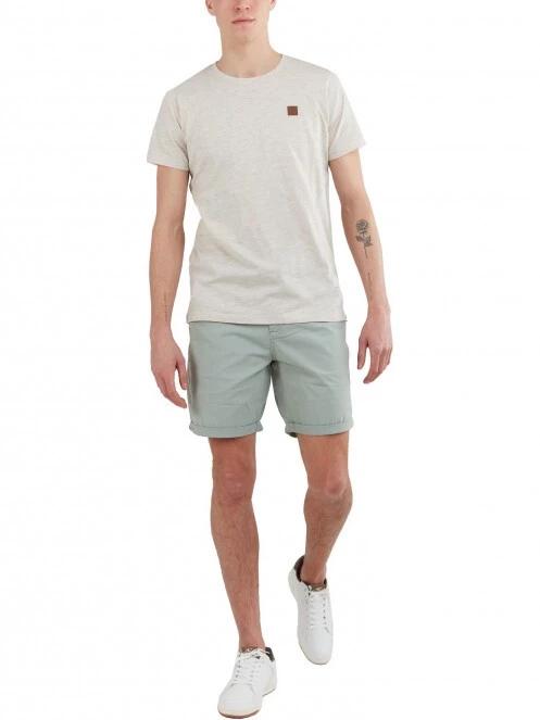 Fundango Jaggy Structured T-Shirt férfi rövid ujjú póló homok színben 4