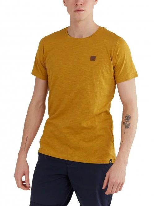 Fundango Jaggy Structured T-Shirt férfi rövid ujjú póló sárga színben 2