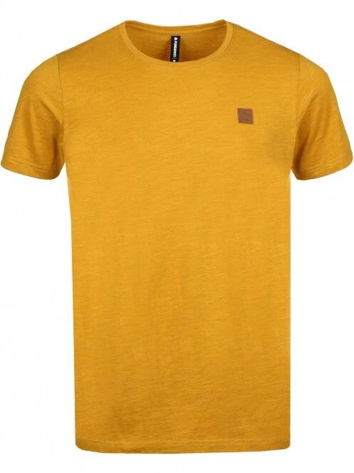 Fundango Jaggy Structured T-Shirt férfi rövid ujjú póló sárga színben 7