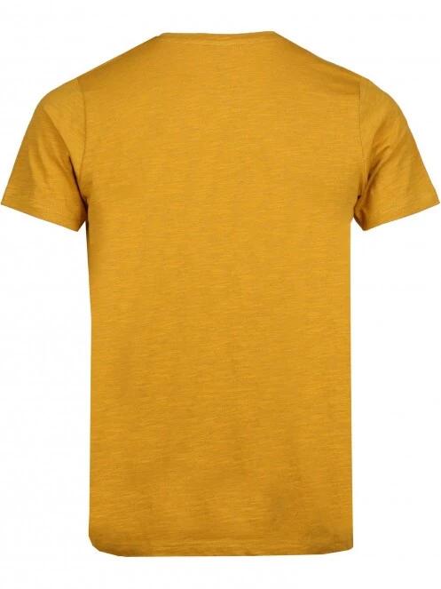 Fundango Jaggy Structured T-Shirt férfi rövid ujjú póló sárga színben 8