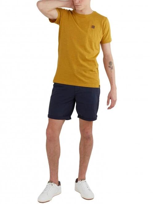 Fundango Jaggy Structured T-Shirt férfi rövid ujjú póló sárga színben 4