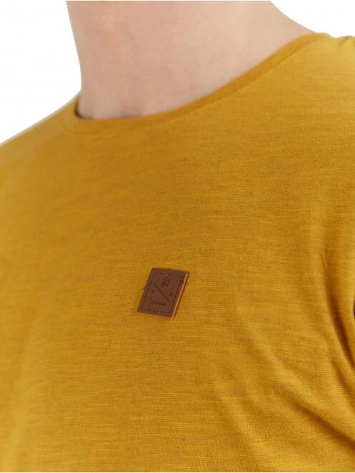 Fundango Jaggy Structured T-Shirt férfi rövid ujjú póló sárga színben 5