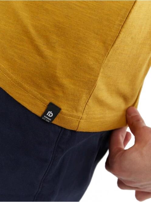 Fundango Jaggy Structured T-Shirt férfi rövid ujjú póló sárga színben 6