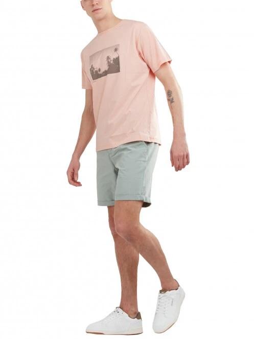 Fundango Talmer T-shirt férfi rövid ujjú póló rózsaszín színben 4