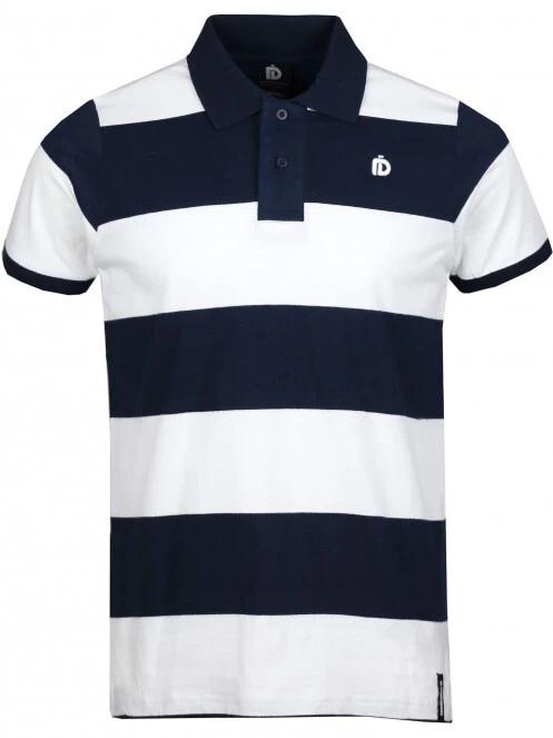 Fundango Incognito Stripe Poloshirt férfi galléros póló sötétkék színben 7