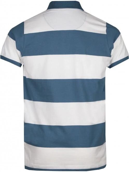 Fundango Incognito Stripe Poloshirt férfi galléros póló kék színben 8