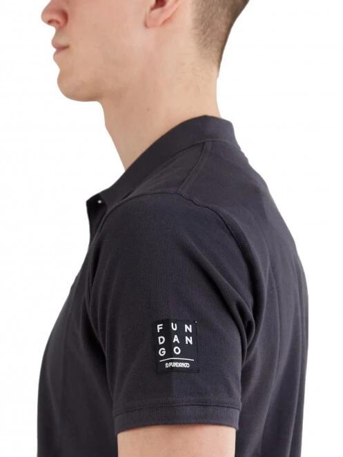 Fundango Molton Poloshirt férfi galléros póló fekete színben 5