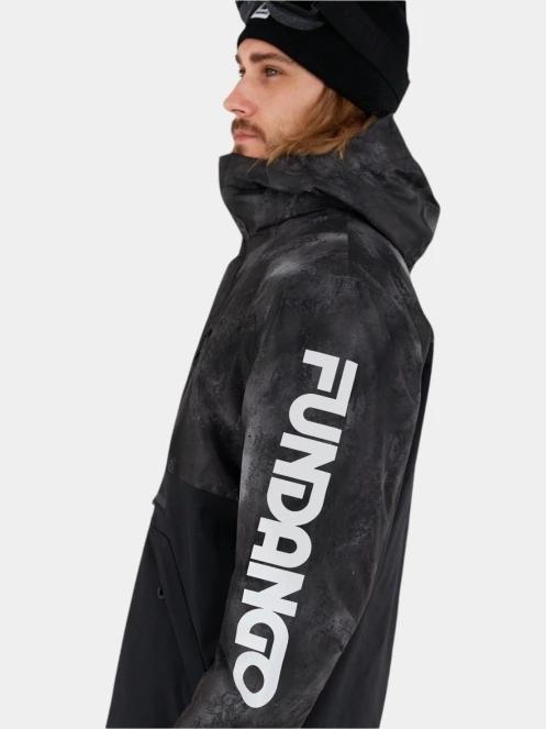 Fundango Tilbury ECO Logo Anorak férfi síkabát fekete színben 5