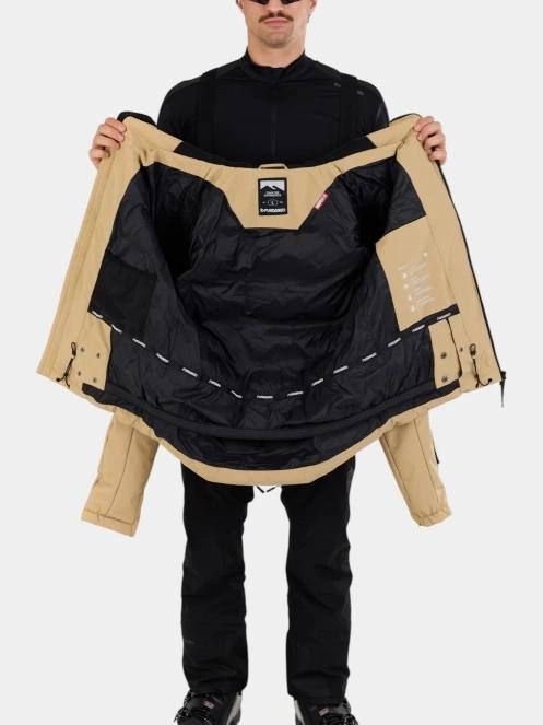Fundango Portage Padded Jacket férfi steppelt síkabát homok színben 5