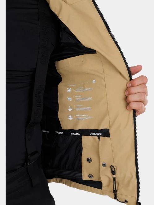 Fundango Portage Padded Jacket férfi steppelt síkabát homok színben 9