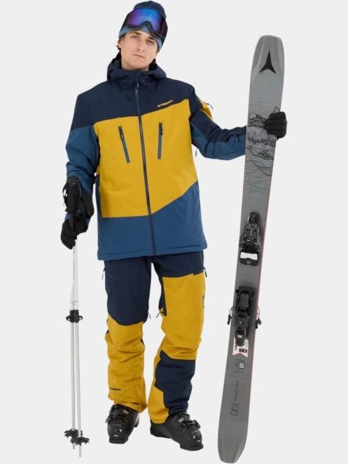 Fundango Teak Colourblock Pants férfi sínadrág sárga színben 4