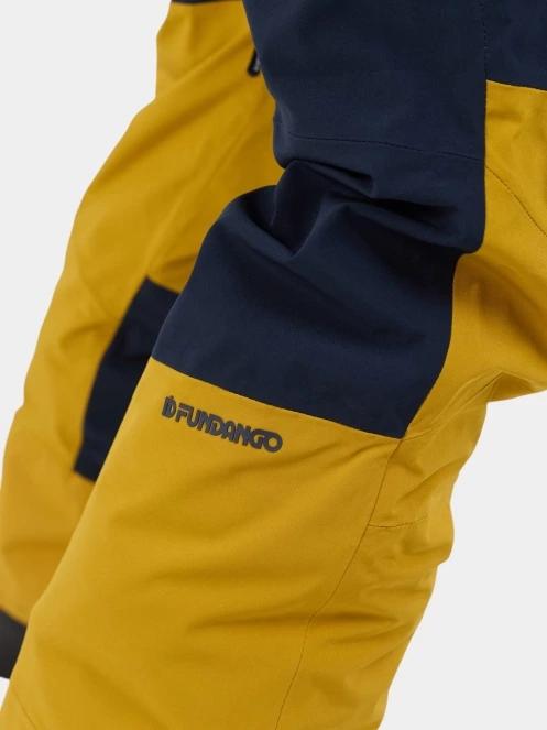 Fundango Teak Colourblock Pants férfi sínadrág sárga színben 7