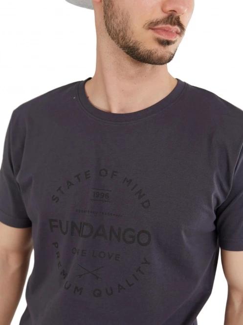 Fundango Basic-T Logo 04 férfi rövid ujjú póló szürke színben 7