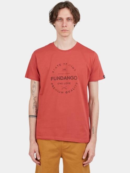 Fundango Basic-T Logo 04 férfi rövid ujjú póló piros színben 2