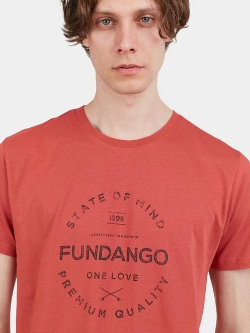 Fundango Basic-T Logo 04 férfi rövid ujjú póló piros színben 6