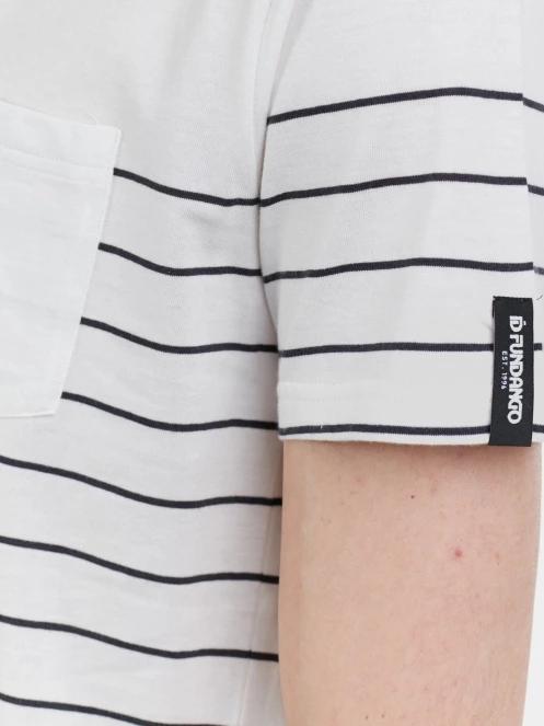 Fundango Jaggy Pocket T-shirt férfi rövid ujjú póló fehér színben 5