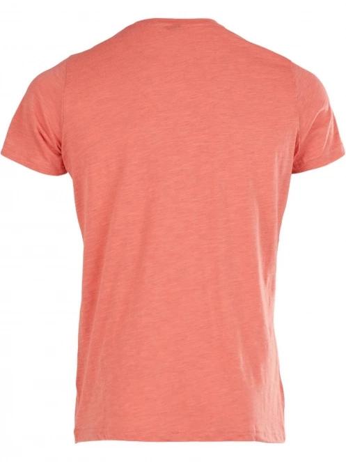 Fundango Jaggy Structured T-Shirt férfi rövid ujjú póló rózsaszín színben 7
