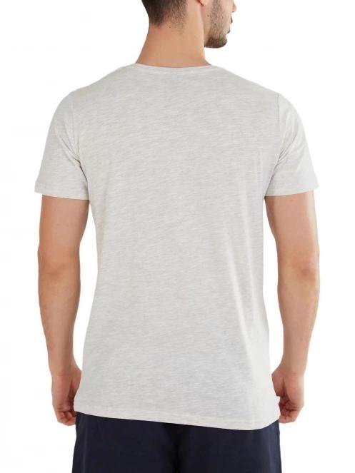 Fundango Jaggy Structured T-Shirt férfi rövid ujjú póló homok színben 3