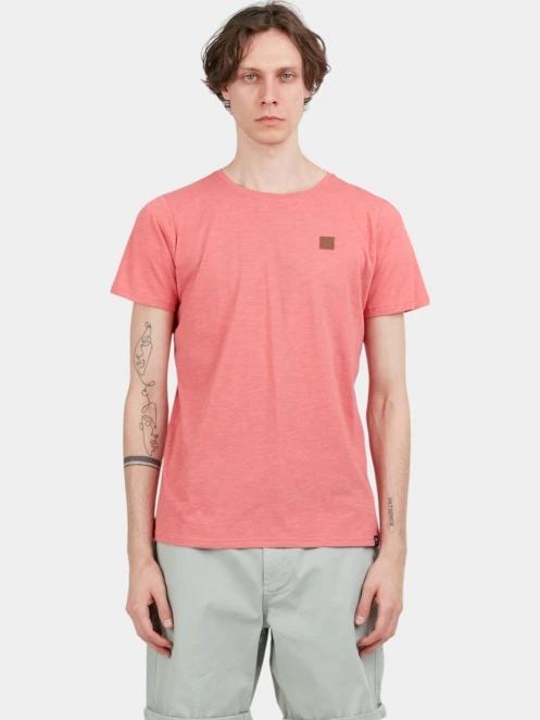 Fundango Jaggy Structured T-shirt férfi rövid ujjú póló rózsaszín színben 2