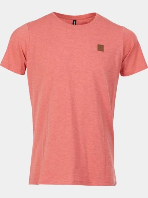 Fundango Jaggy Structured T-shirt férfi rövid ujjú póló rózsaszín színben 7