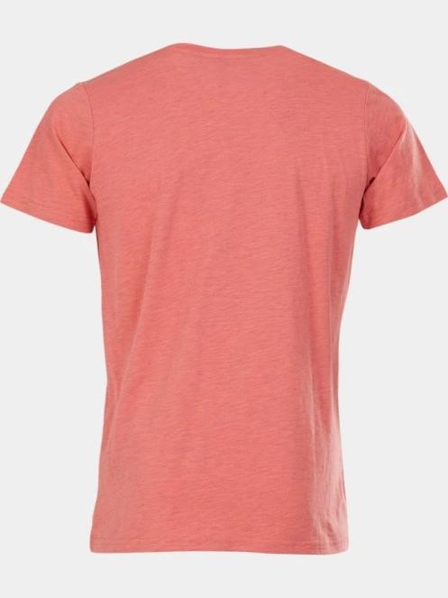 Fundango Jaggy Structured T-shirt férfi rövid ujjú póló rózsaszín színben 8