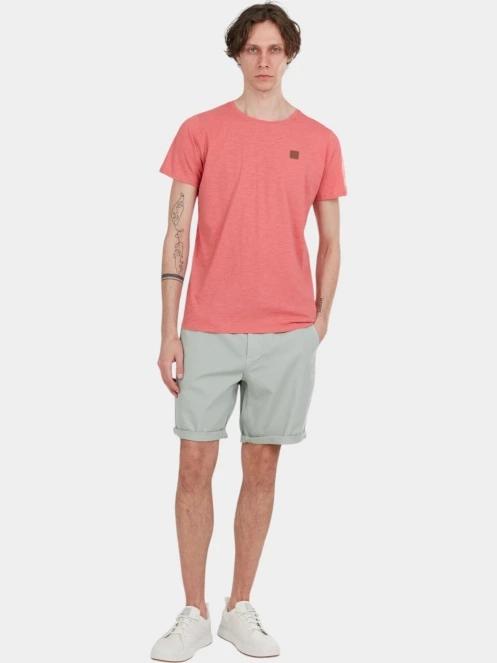 Fundango Jaggy Structured T-shirt férfi rövid ujjú póló rózsaszín színben 4