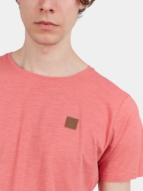 Fundango Jaggy Structured T-shirt férfi rövid ujjú póló rózsaszín színben 5