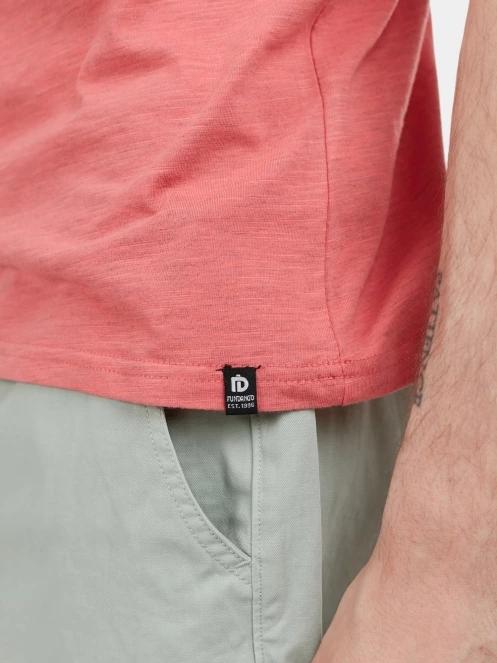 Fundango Jaggy Structured T-shirt férfi rövid ujjú póló rózsaszín színben 6
