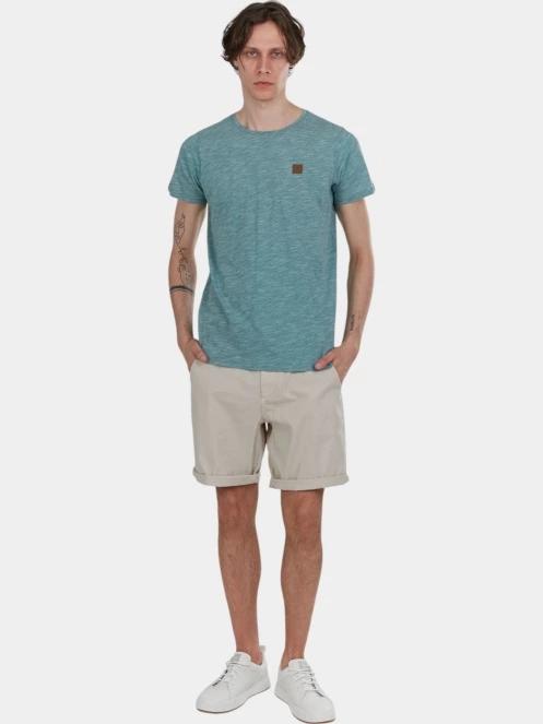 Fundango Jaggy Structured T-shirt férfi rövid ujjú póló világoskék színben 4