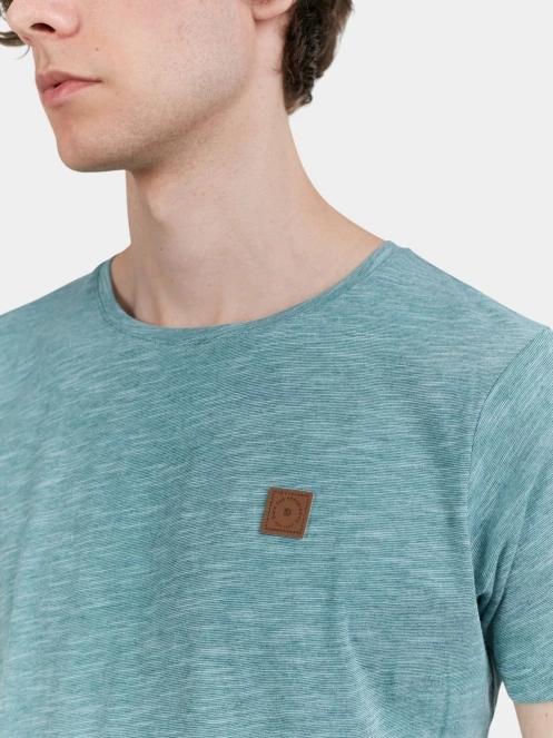 Fundango Jaggy Structured T-shirt férfi rövid ujjú póló világoskék színben 5