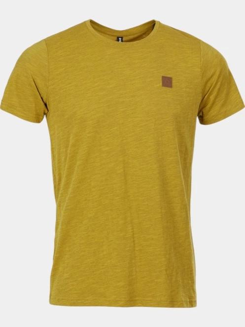 Fundango Jaggy Structured T-shirt férfi rövid ujjú póló oliva színben 7