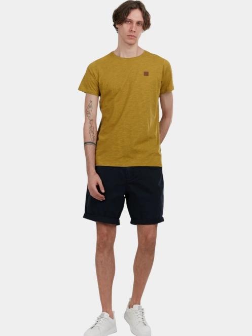 Fundango Jaggy Structured T-shirt férfi rövid ujjú póló oliva színben 4