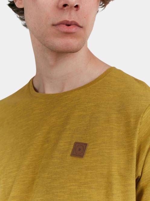 Fundango Jaggy Structured T-shirt férfi rövid ujjú póló oliva színben 5