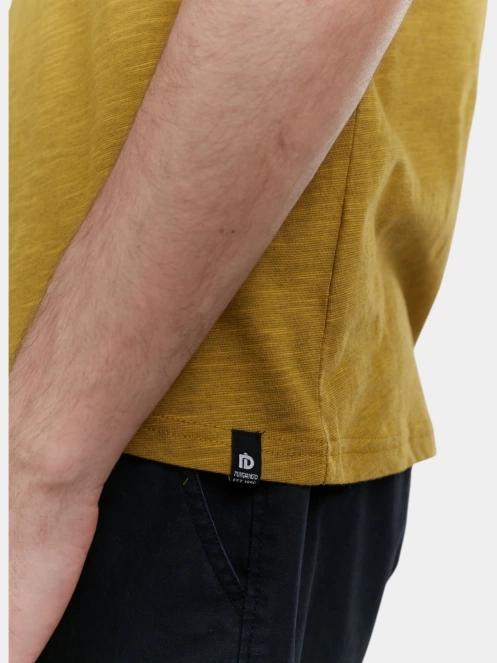 Fundango Jaggy Structured T-shirt férfi rövid ujjú póló oliva színben 6