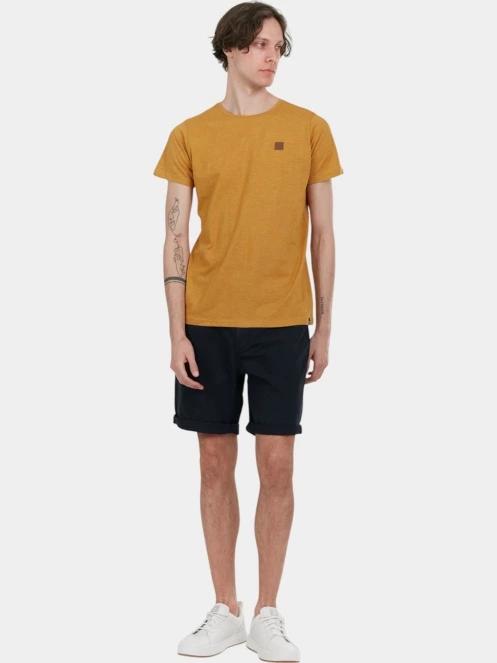 Fundango Jaggy Structured T-shirt férfi rövid ujjú póló sárga színben 4