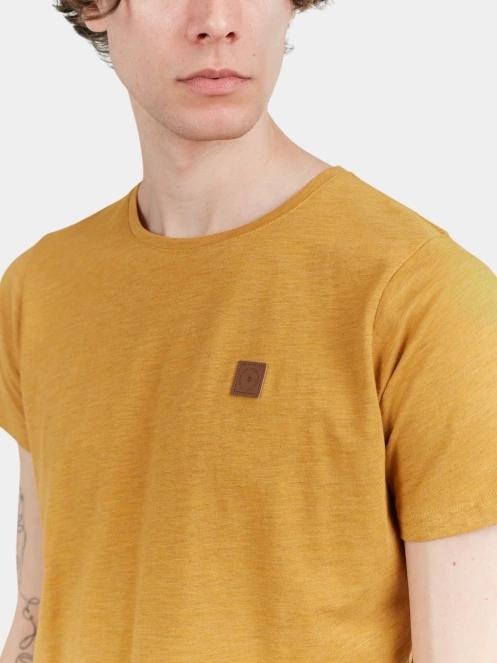 Fundango Jaggy Structured T-shirt férfi rövid ujjú póló sárga színben 5
