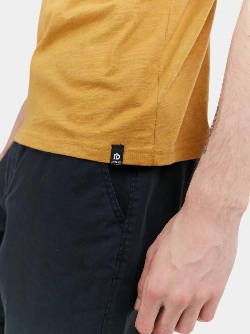 Fundango Jaggy Structured T-shirt férfi rövid ujjú póló sárga színben 6
