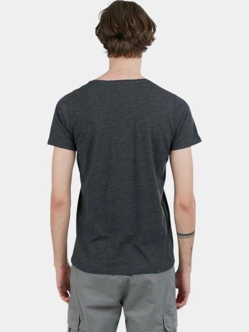 Fundango Jaggy Structured T-shirt férfi rövid ujjú póló fekete színben 3