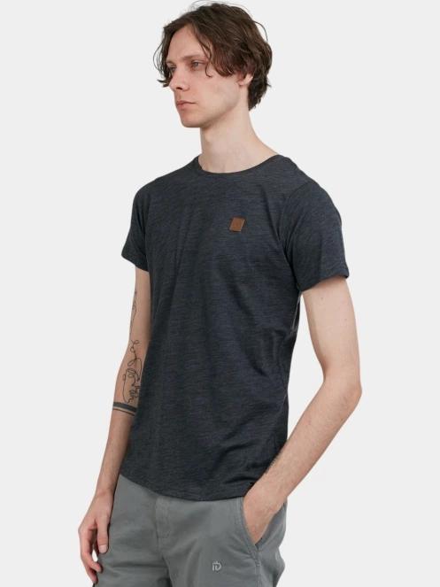 Fundango Jaggy Structured T-shirt férfi rövid ujjú póló fekete színben 5
