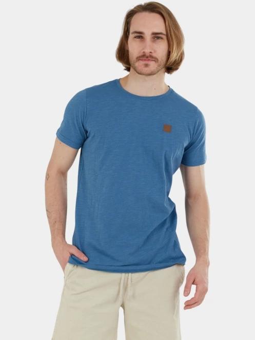 Fundango Jaggy Structured T-shirt férfi rövid ujjú póló kék színben 2
