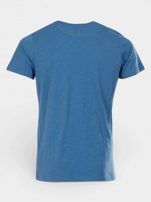 Fundango Jaggy Structured T-shirt férfi rövid ujjú póló kék színben 8