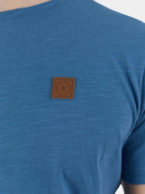 Fundango Jaggy Structured T-shirt férfi rövid ujjú póló kék színben 5