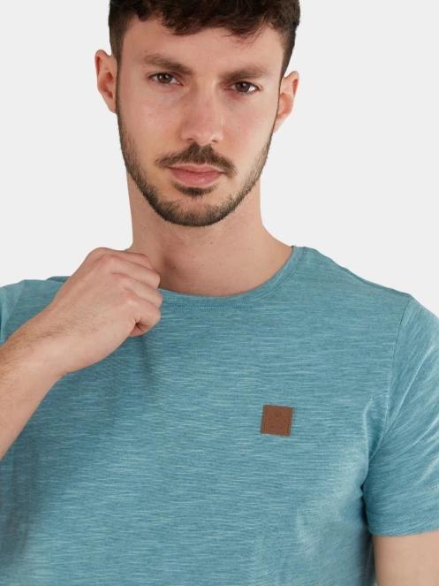 Fundango Jaggy Structured T-shirt férfi rövid ujjú póló zöld színben 5