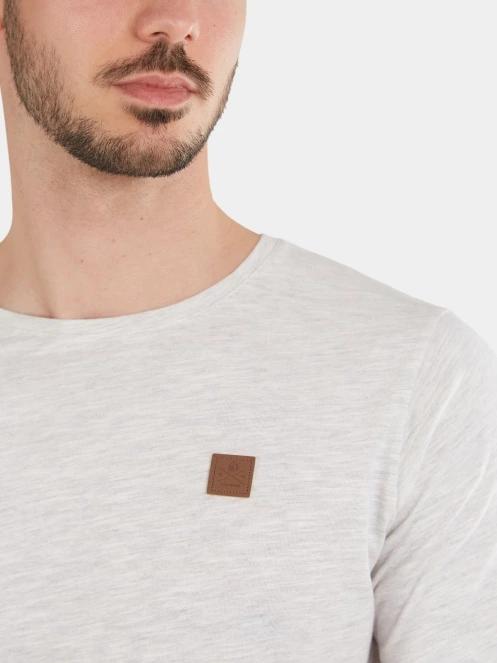 Fundango Jaggy Structured T-shirt férfi rövid ujjú póló homok színben 5